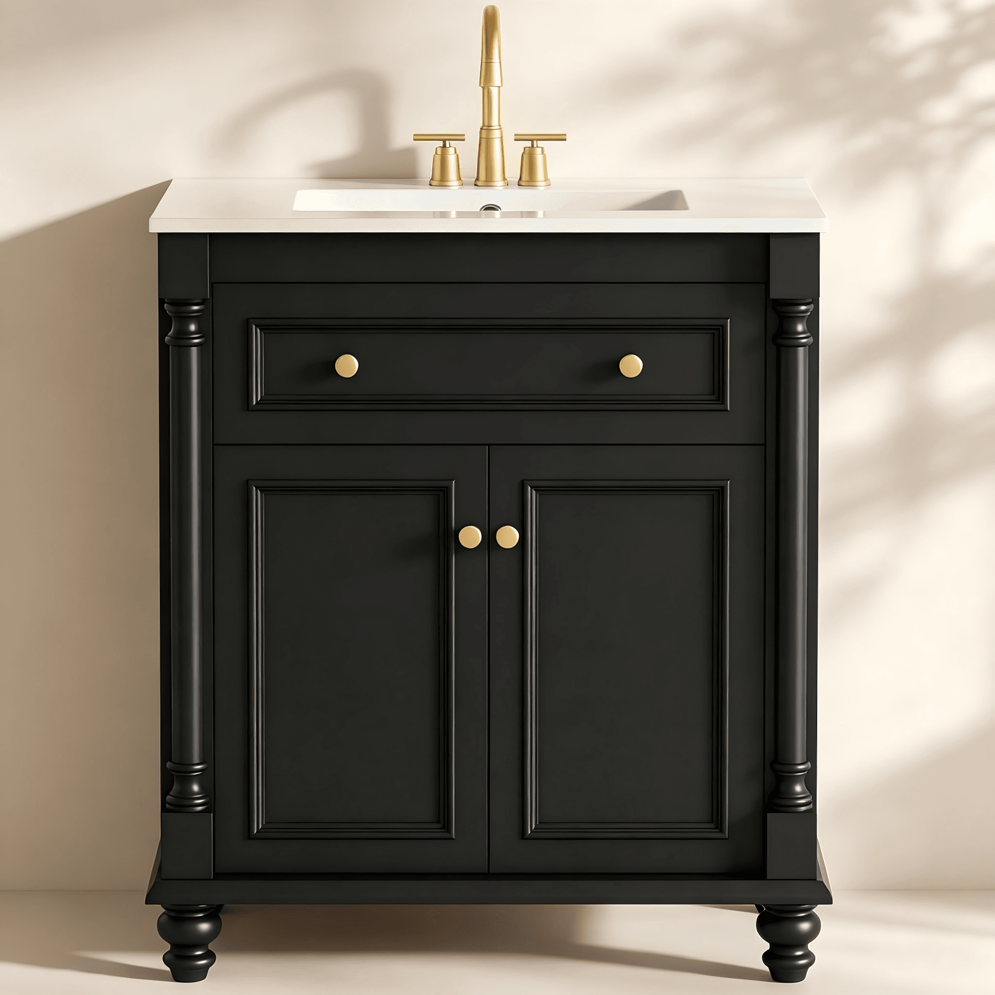 Traditional Bathroom Vanity with Drawer and Cabinet thumbnail view 2