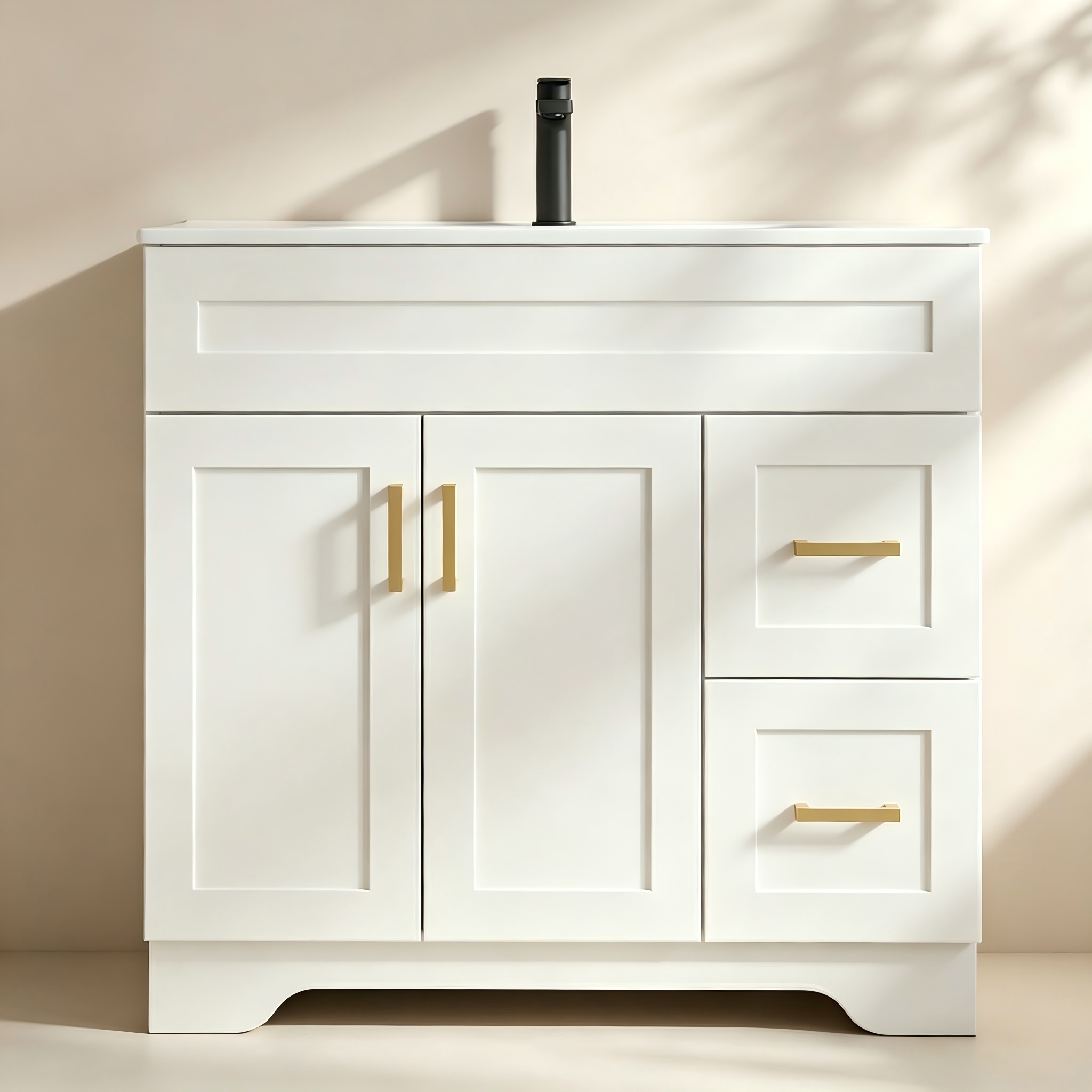 Modern Bathroom Vanity with Mixed Storage thumbnail view 1