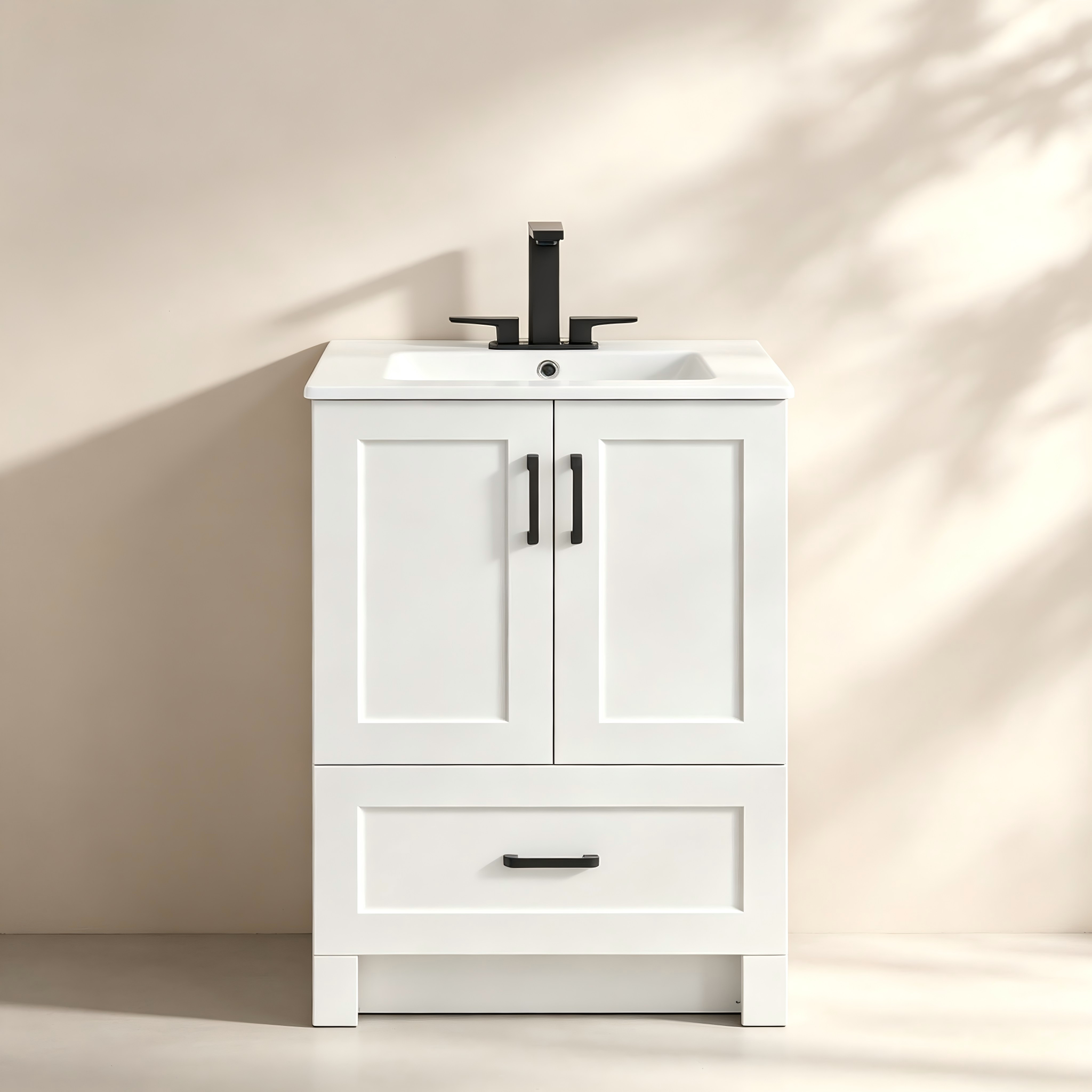 Compact Bathroom Vanity with Bottom Drawer thumbnail view 1