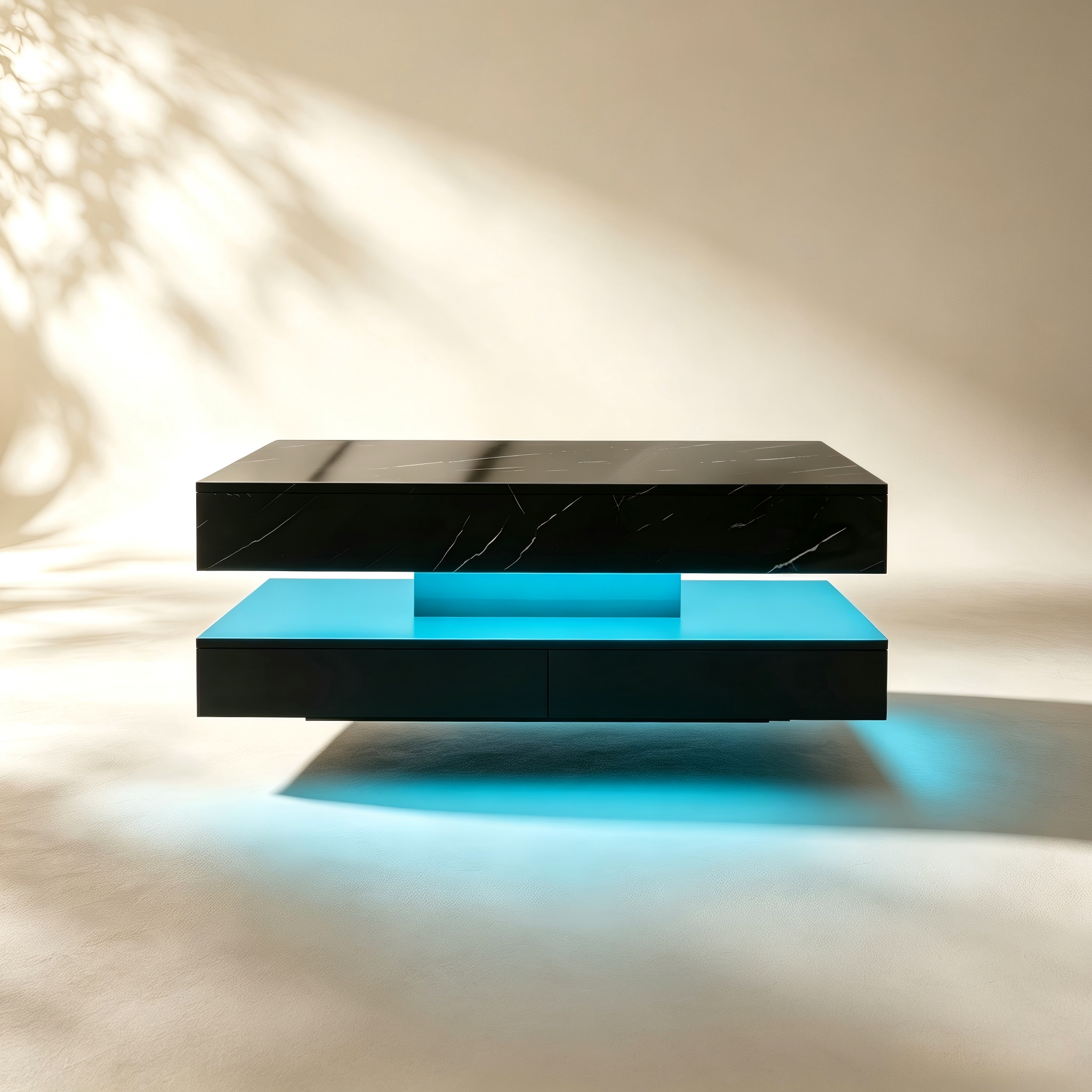 Floating LED Coffee Table with Storage thumbnail view 2