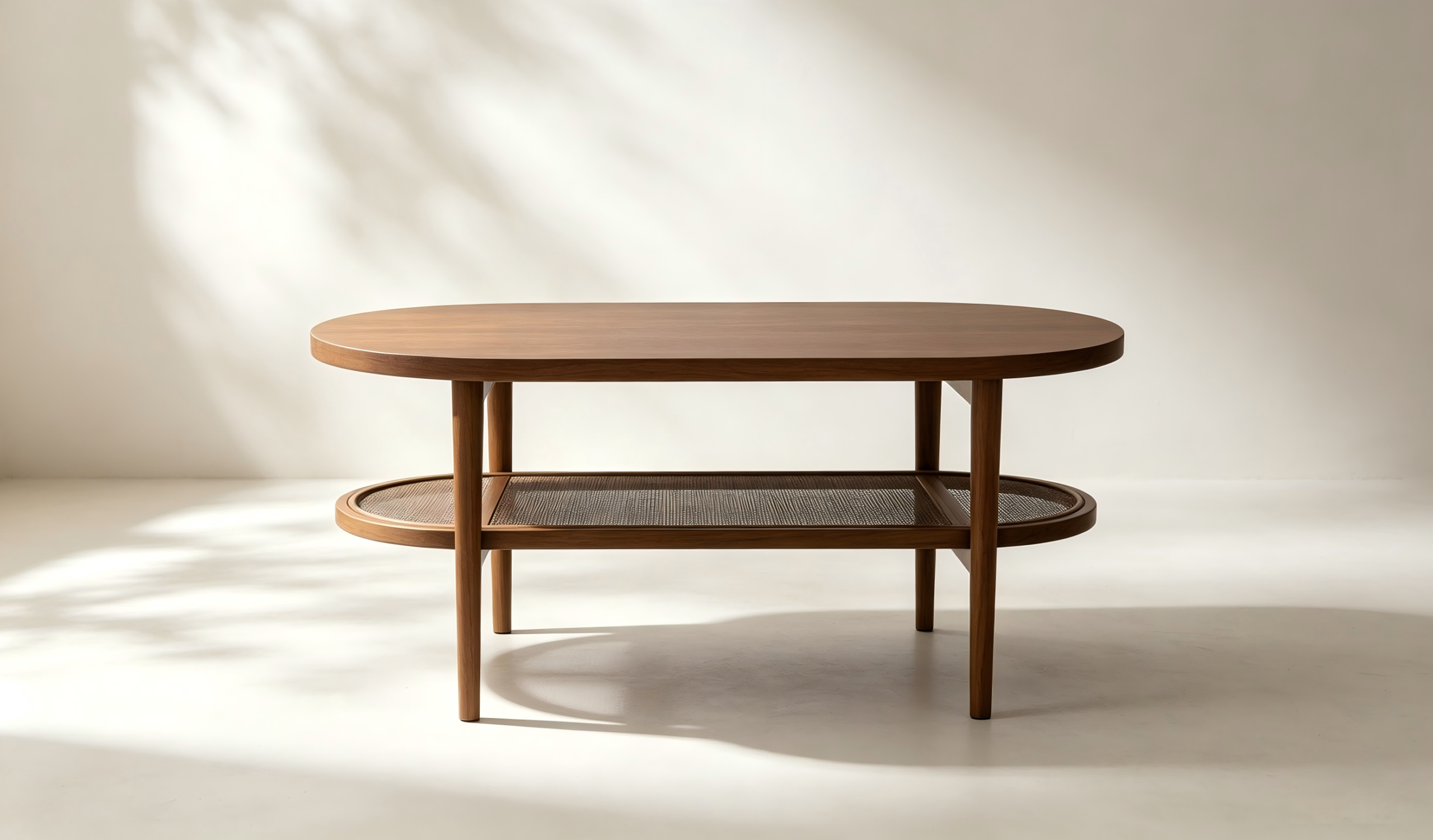 Oval Coffee Table with Open Shelf thumbnail view 2