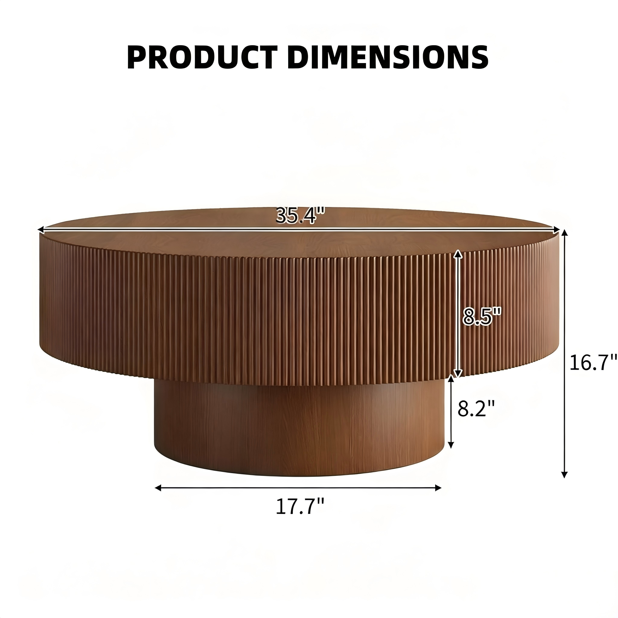 CT014 Round Pedestal Coffee Table product dimensions