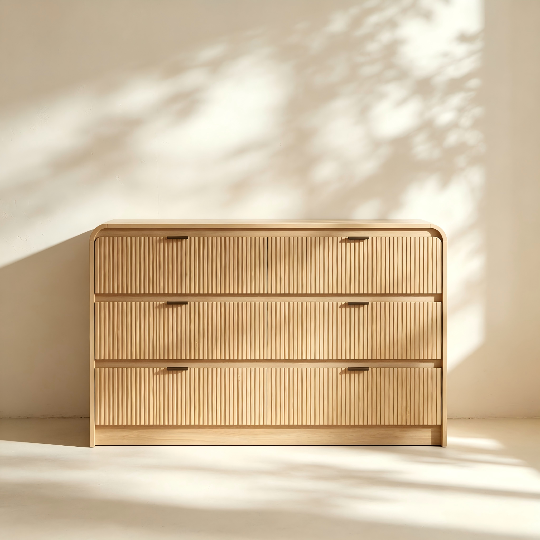 Fluted Six-Drawer Dresser thumbnail view 2