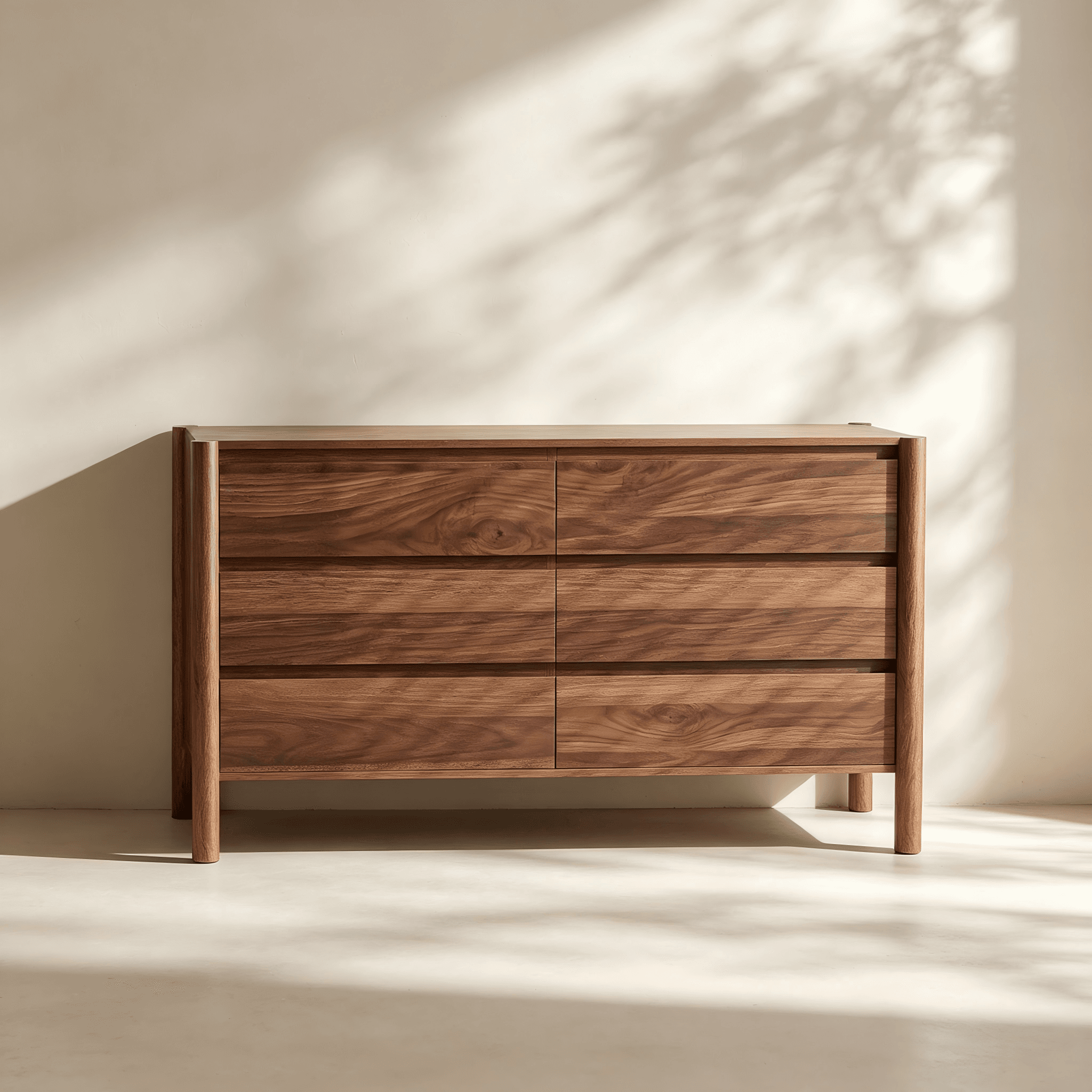 Modern Six-Drawer Wood Dresser thumbnail view 2