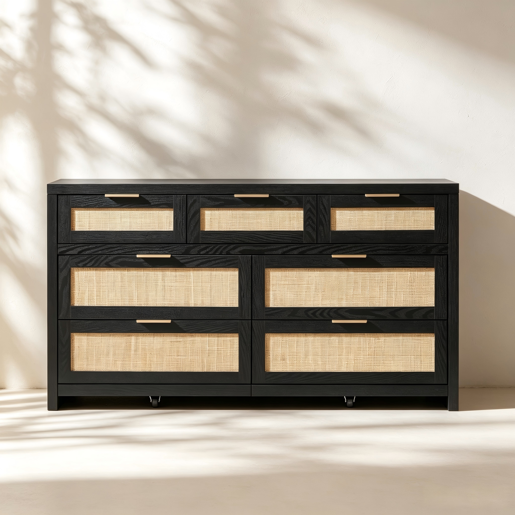 Cane-Front Seven-Drawer Dresser thumbnail view 2