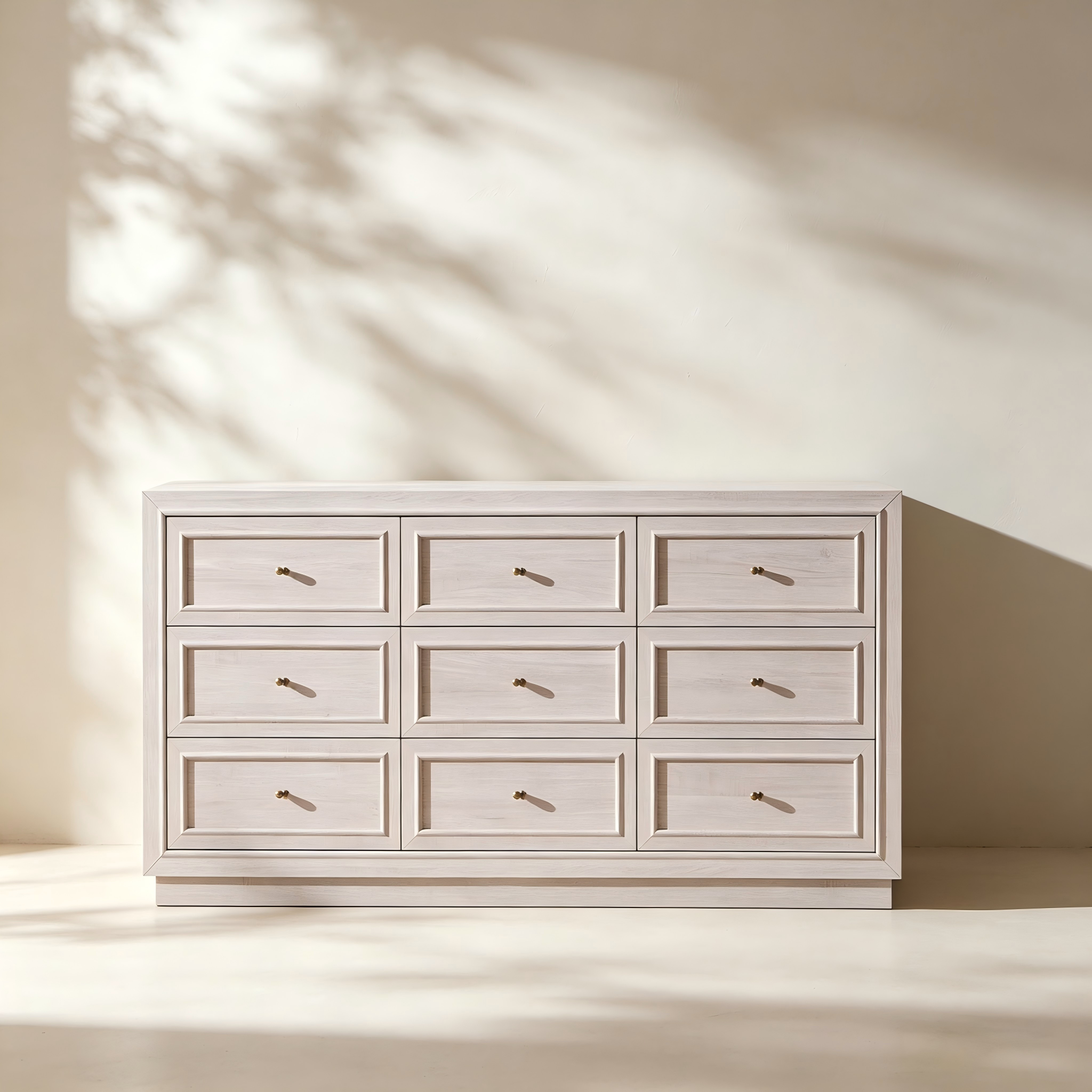 Nine-Drawer Panel Dresser for custom bedroom furniture collections