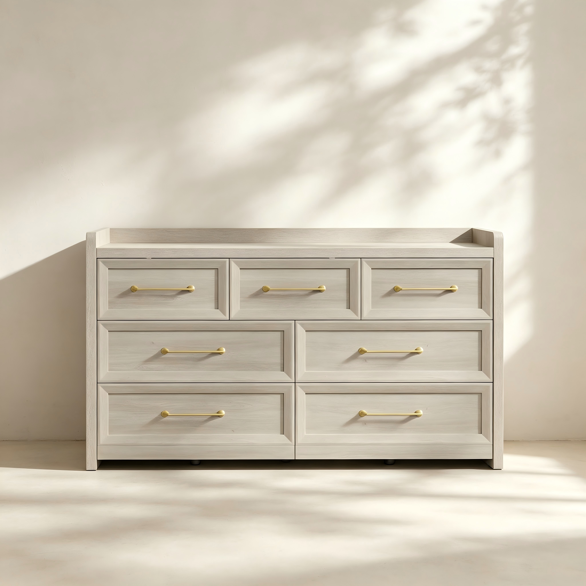 Seven-Drawer Wood Dresser for custom bedroom furniture collections