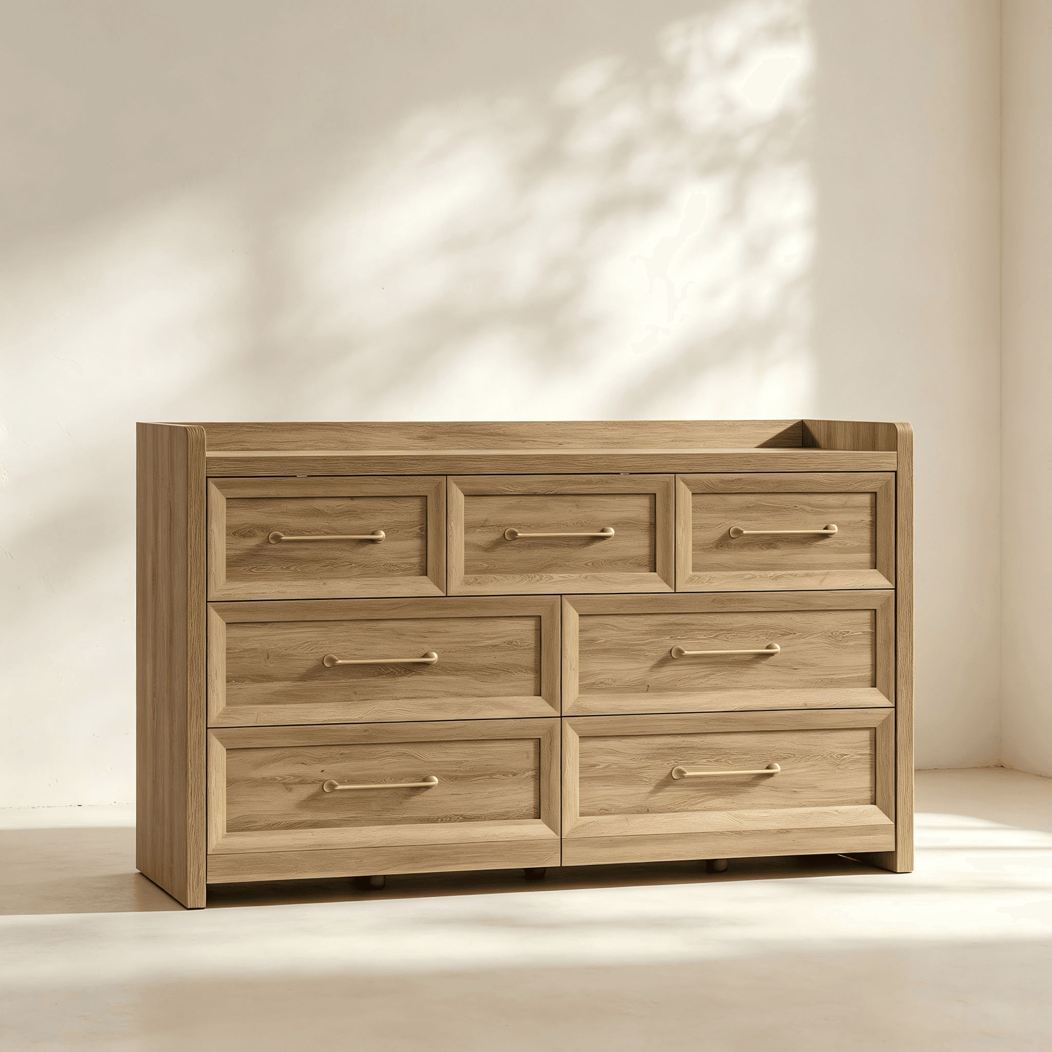 Seven-Drawer Wood Dresser thumbnail view 2