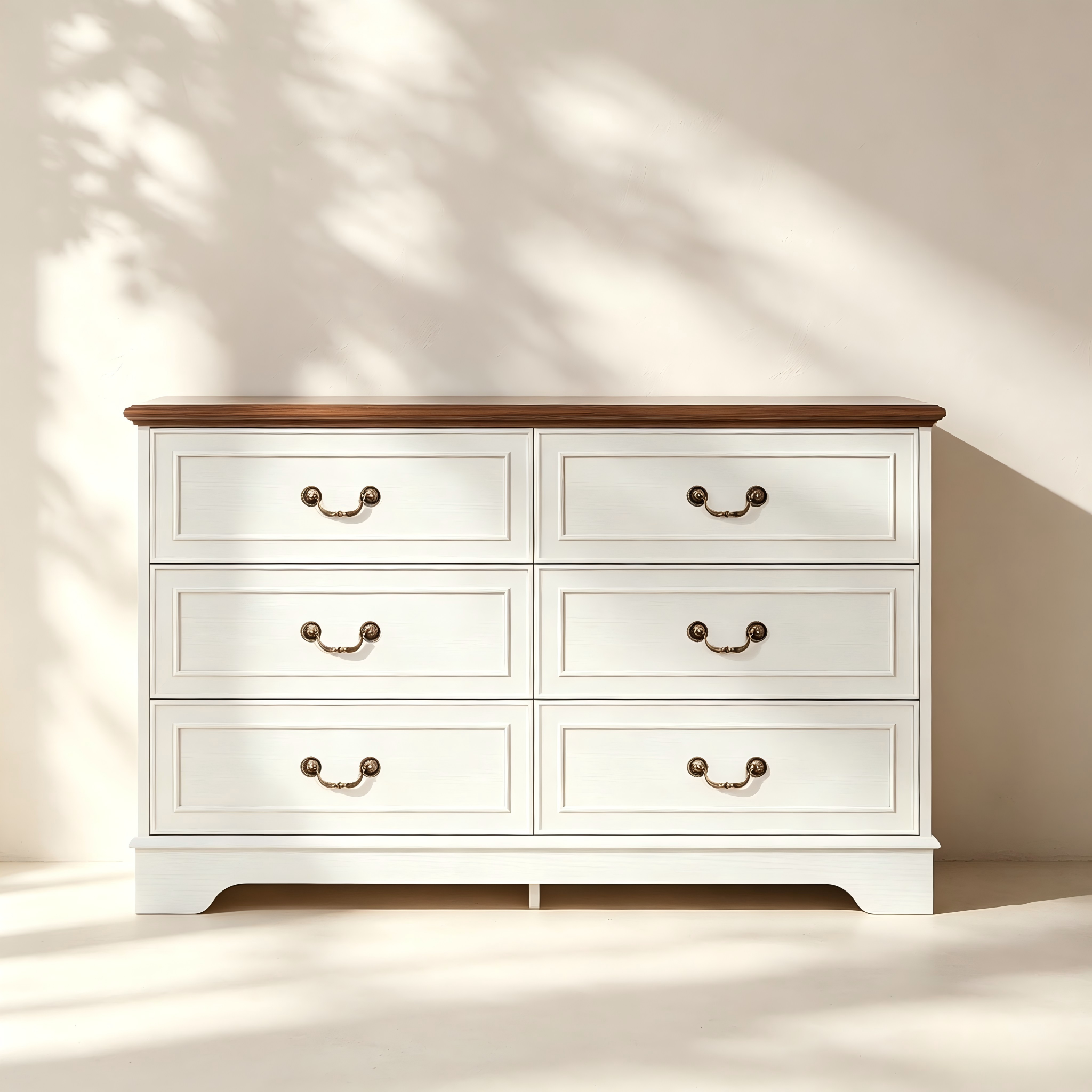 Traditional Six-Drawer Chest for custom bedroom furniture collections
