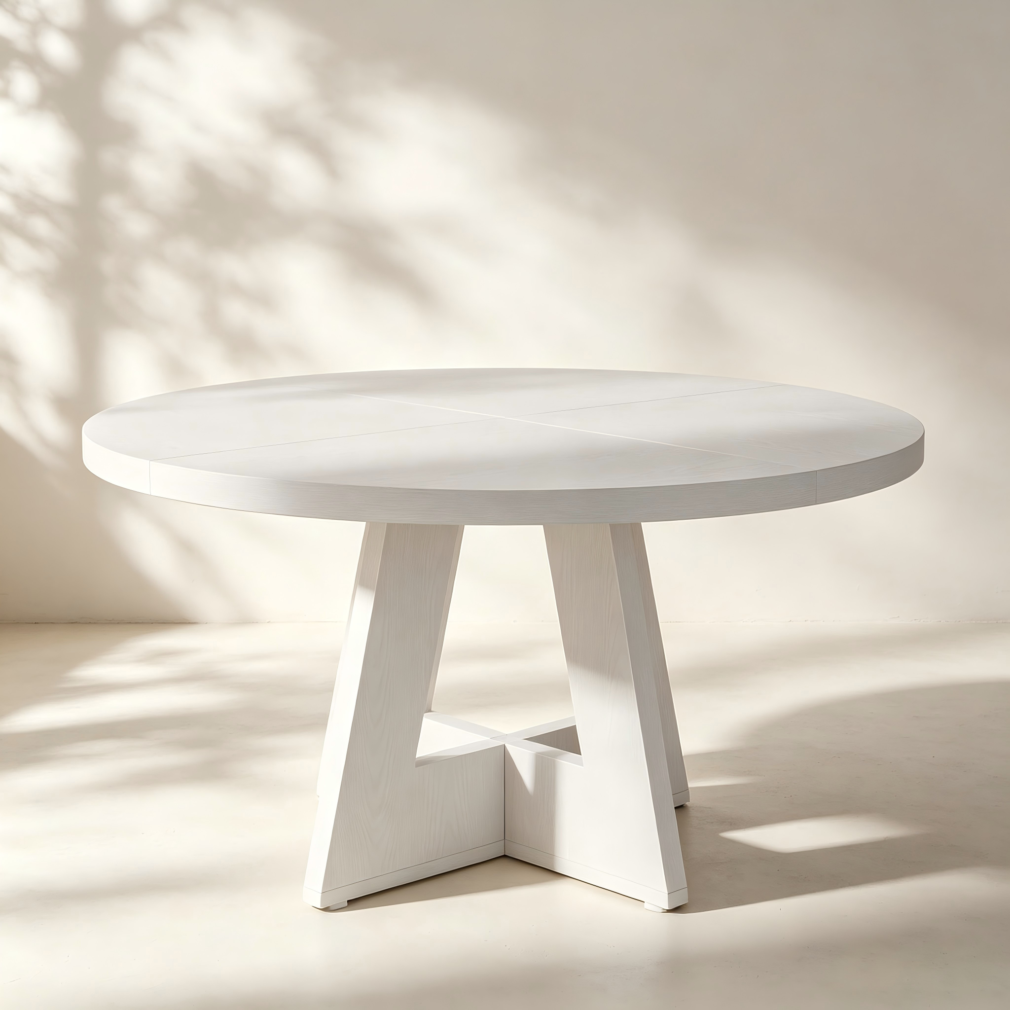 Round Cross-Base Dining Table thumbnail view 1