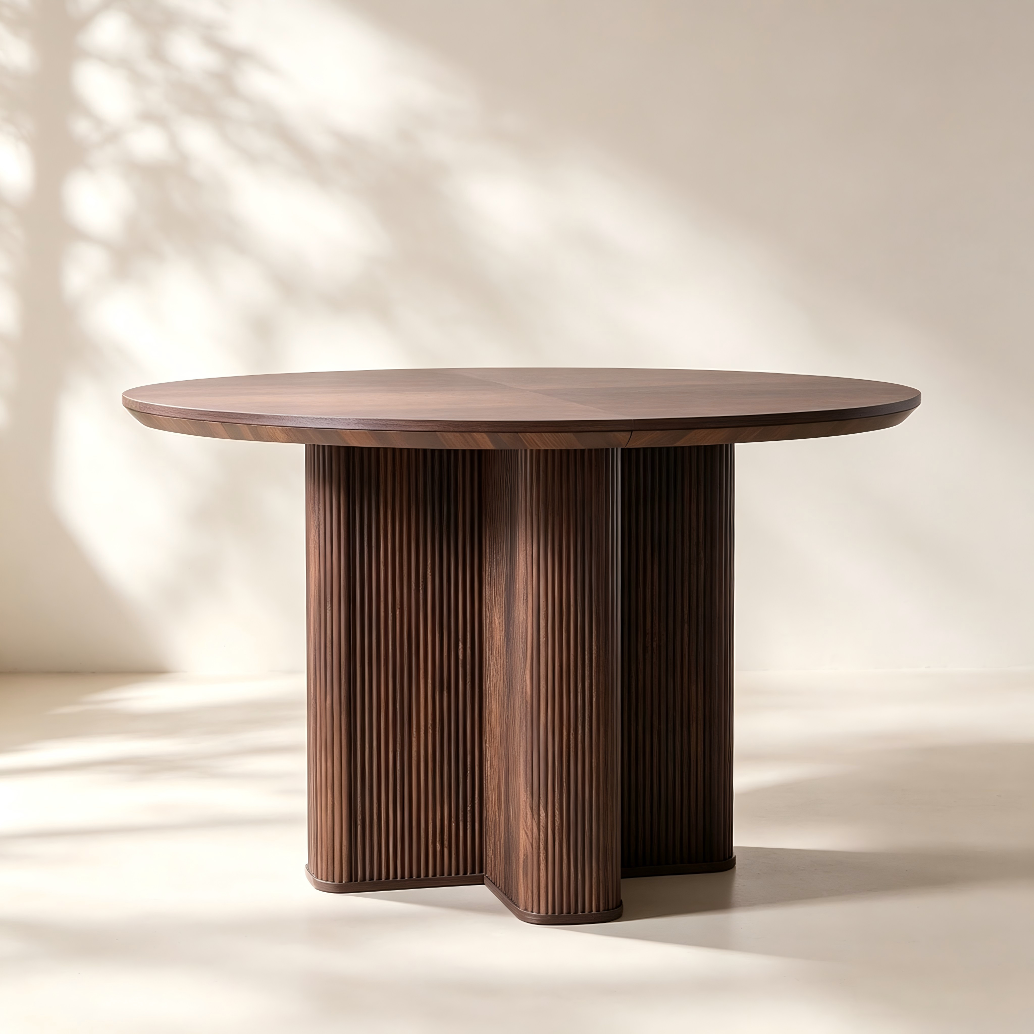 Round Fluted Pedestal Dining Table thumbnail view 2
