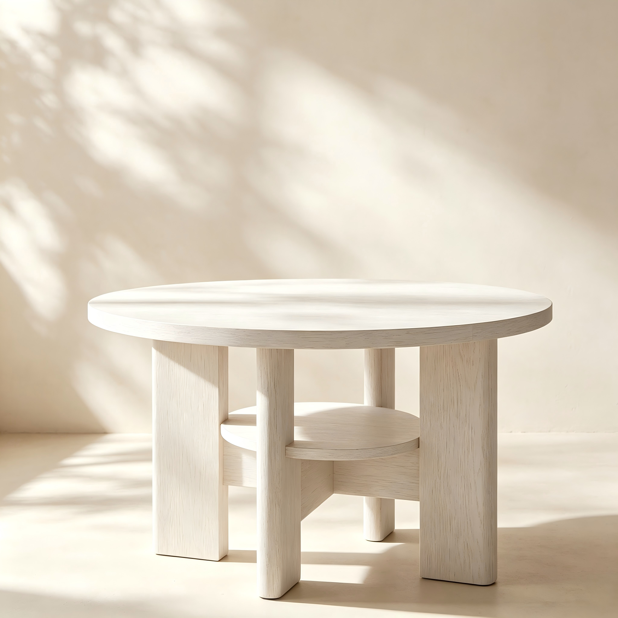 Round Sculptural-Base Dining Table thumbnail view 1