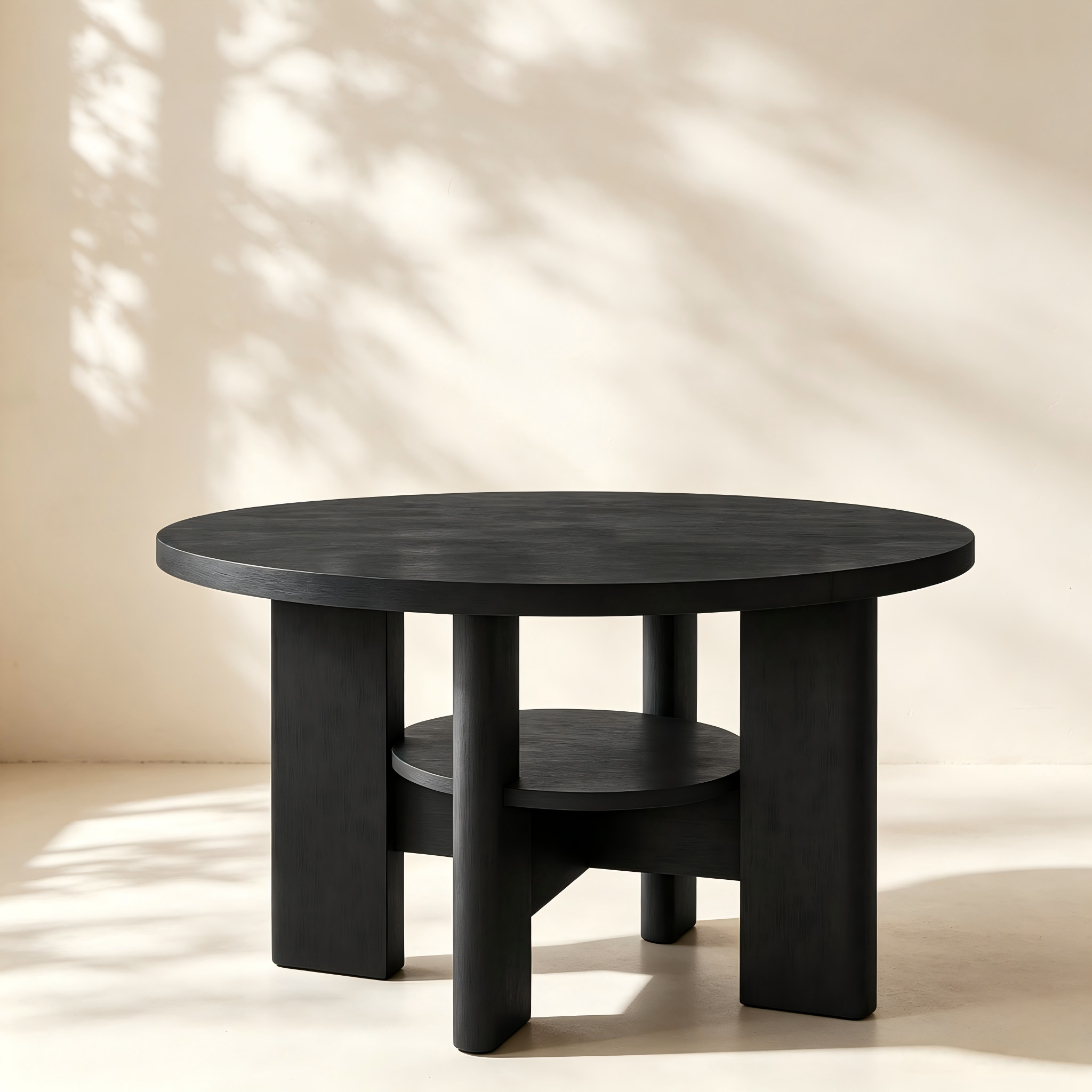Round Sculptural-Base Dining Table thumbnail view 2