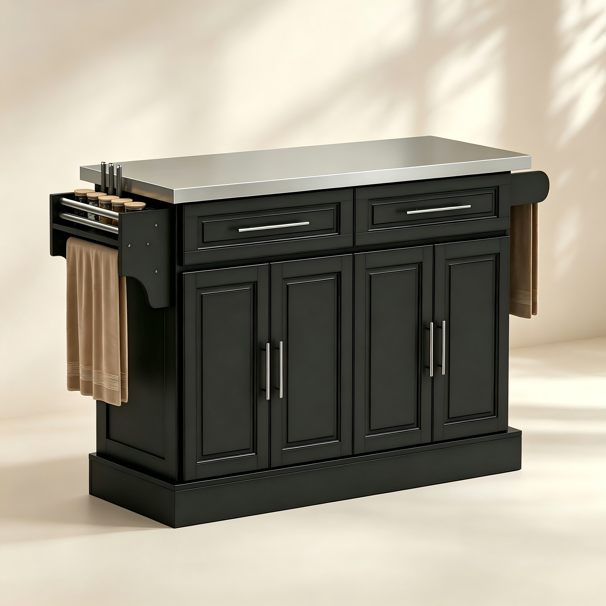 Stainless-Steel-Top Kitchen Island thumbnail view 2