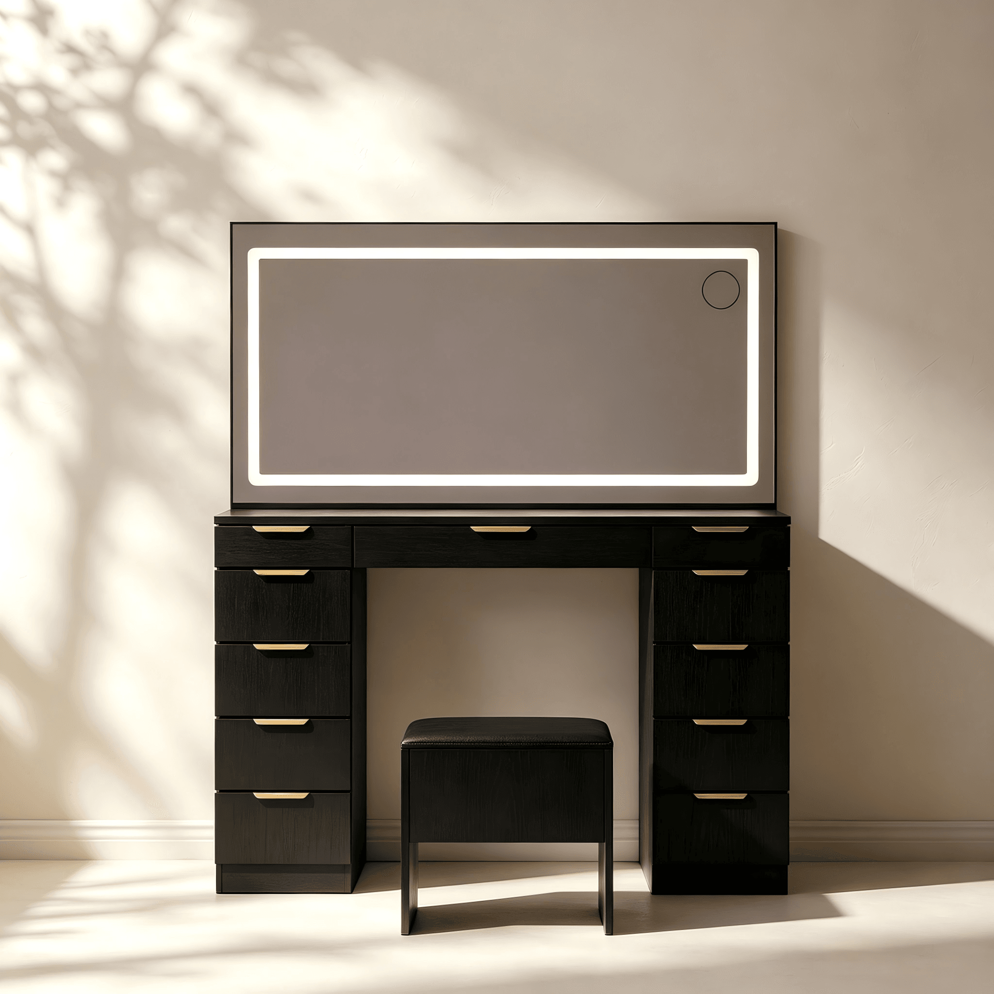 Makeup Vanity with LED Mirror and Drawer Storage thumbnail view 2