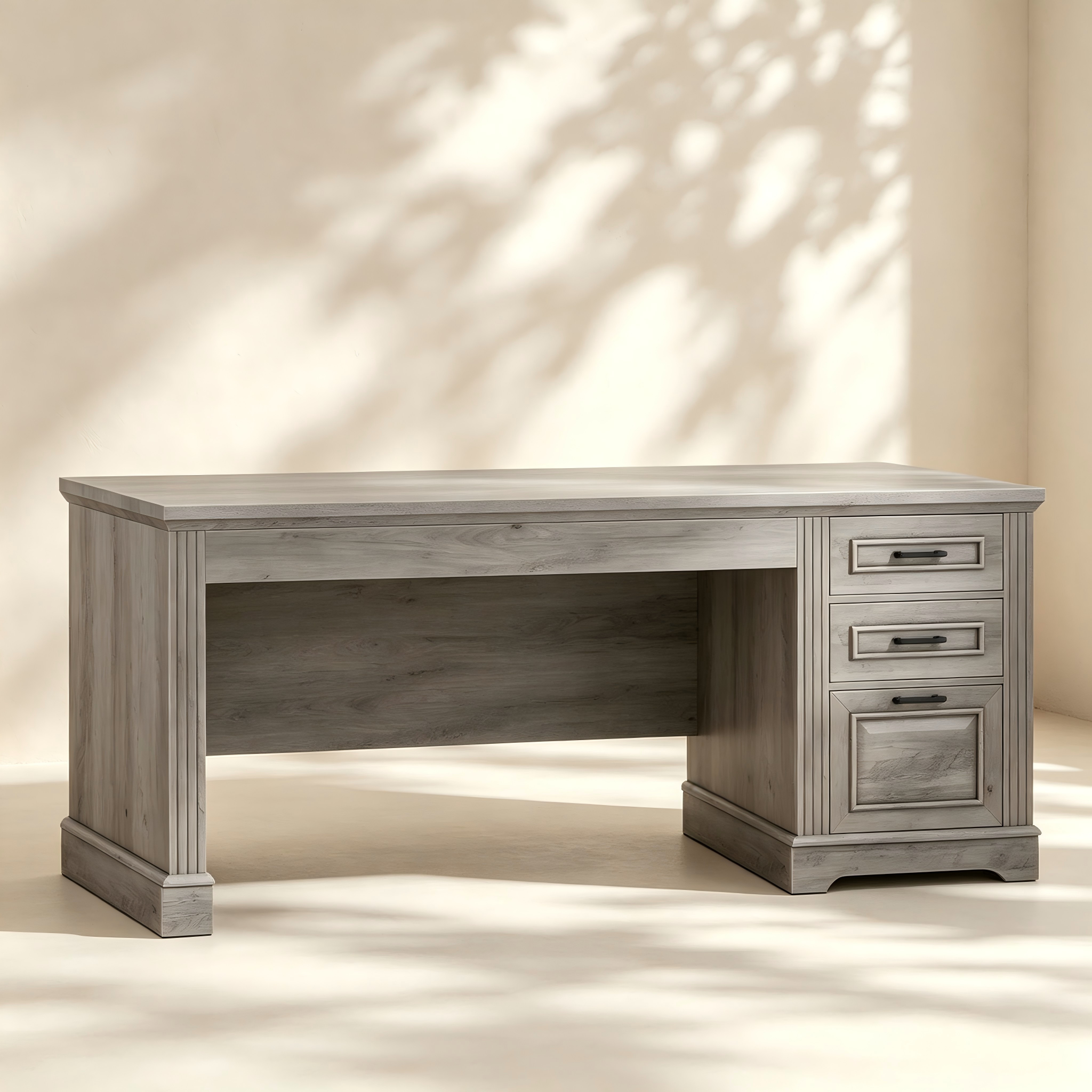 Executive Office Desk with File Drawers thumbnail view 2
