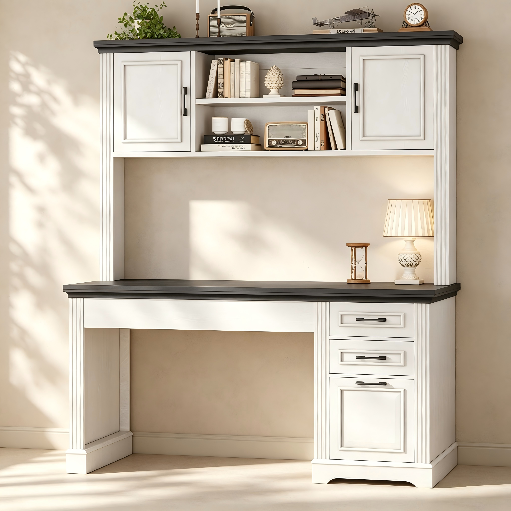 Office Desk with Hutch and Storage thumbnail view 1