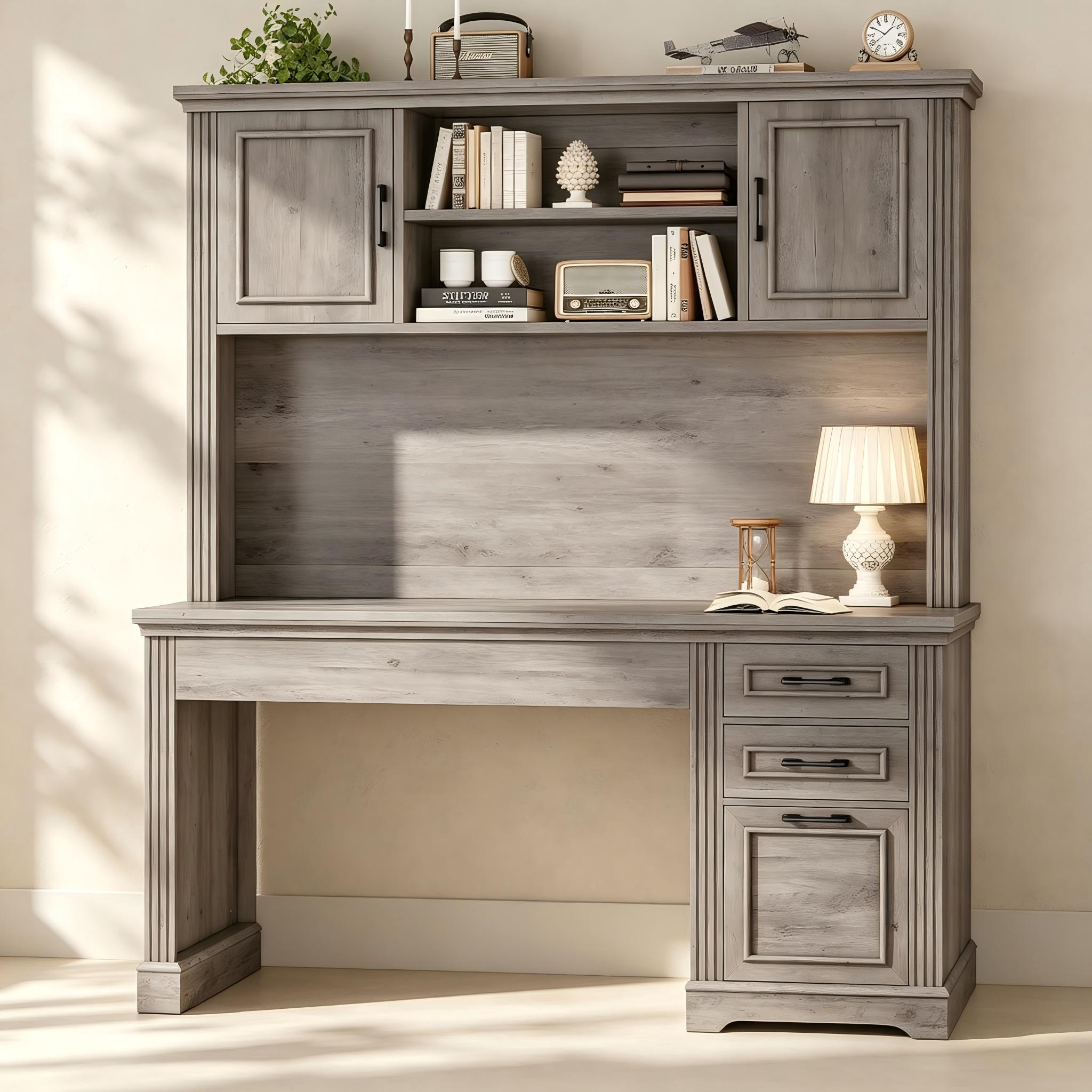 Office Desk with Hutch and Storage thumbnail view 2