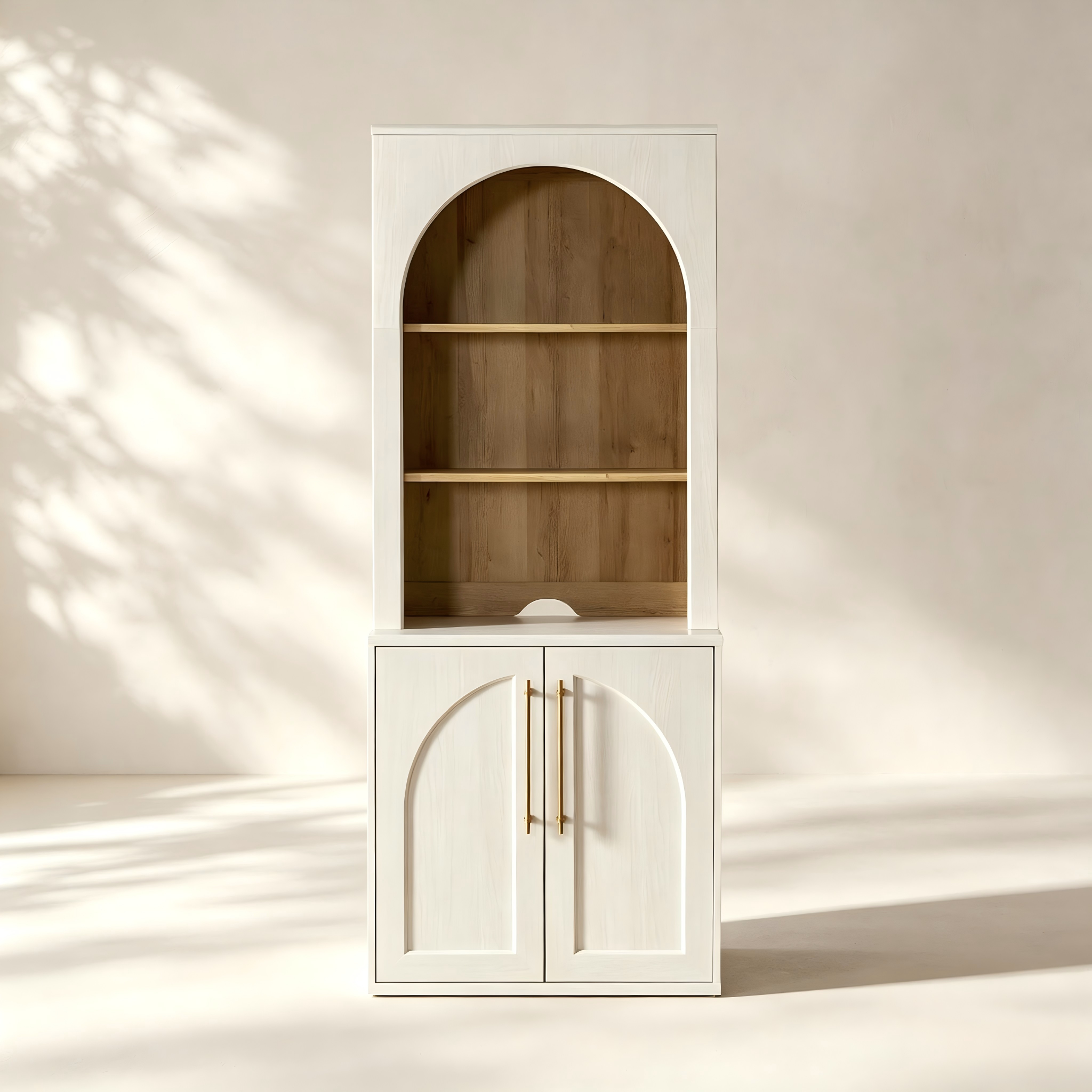Arched Storage Hutch with Two Doors for custom dining room furniture collections