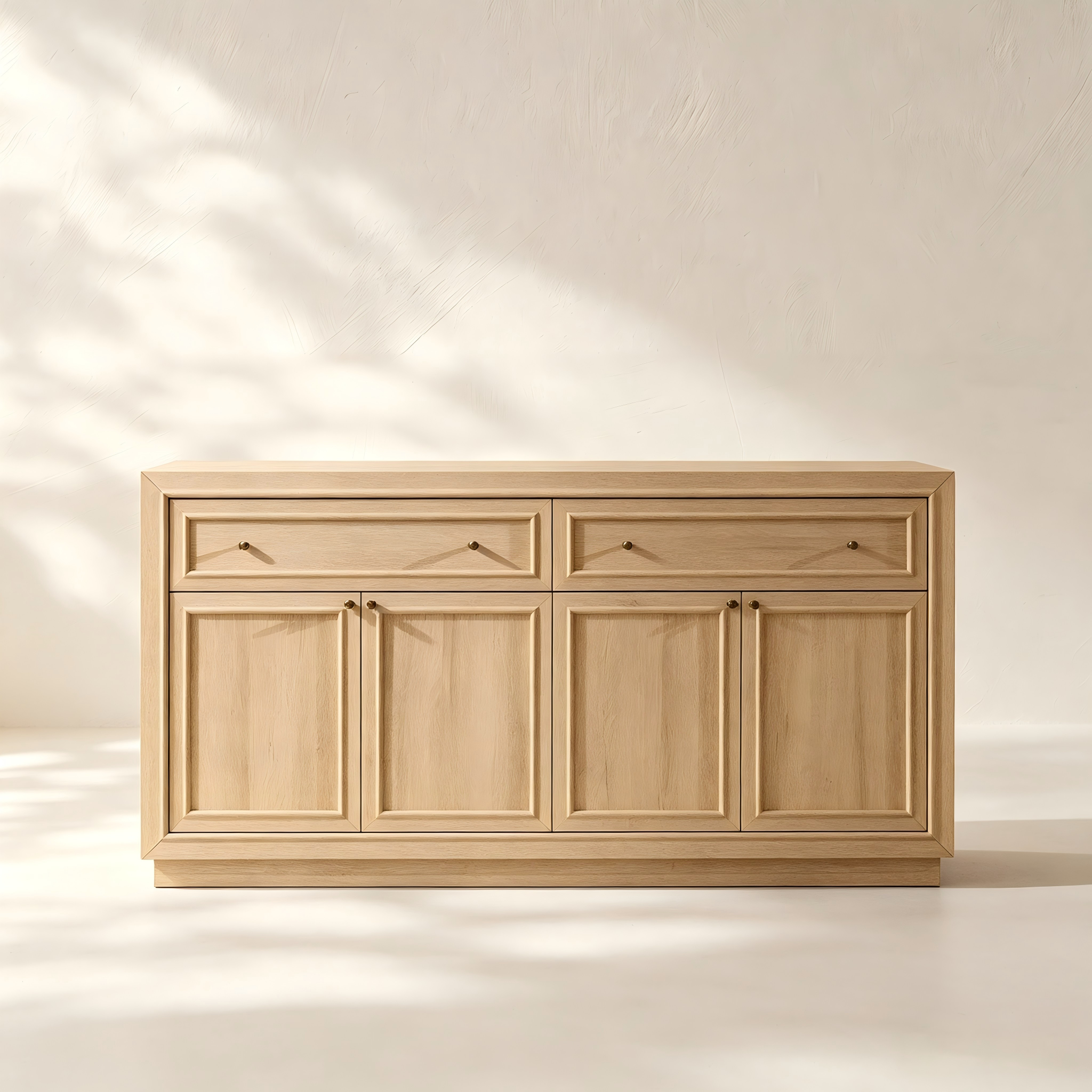 Four-Door Wood Sideboard with Drawers for custom dining room furniture collections