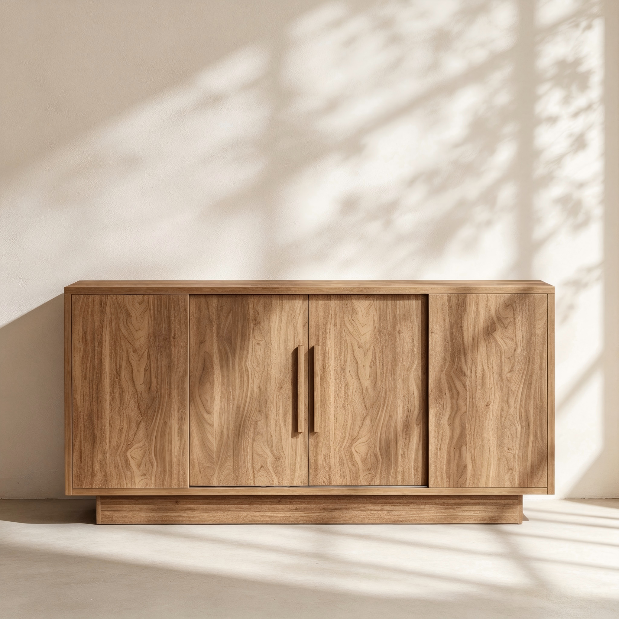 Modern Four-Door Wood Sideboard for custom dining room furniture collections