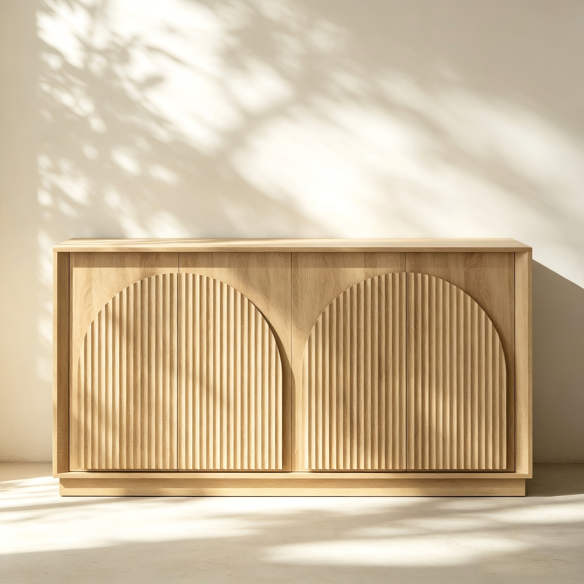 Arched Fluted Four-Door Sideboard for custom dining room furniture collections