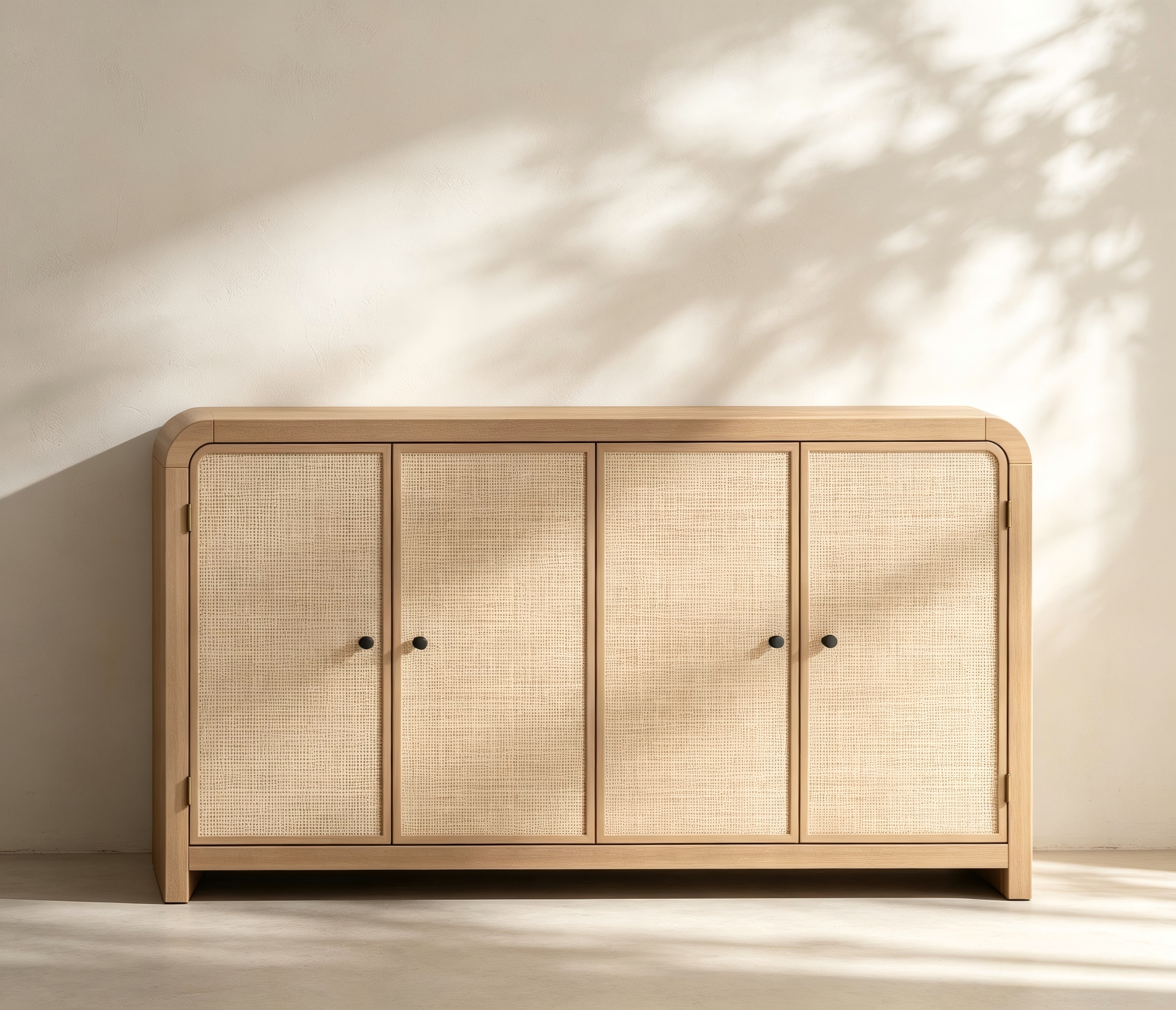Cane-Front Three-Door Sideboard for custom dining room furniture collections