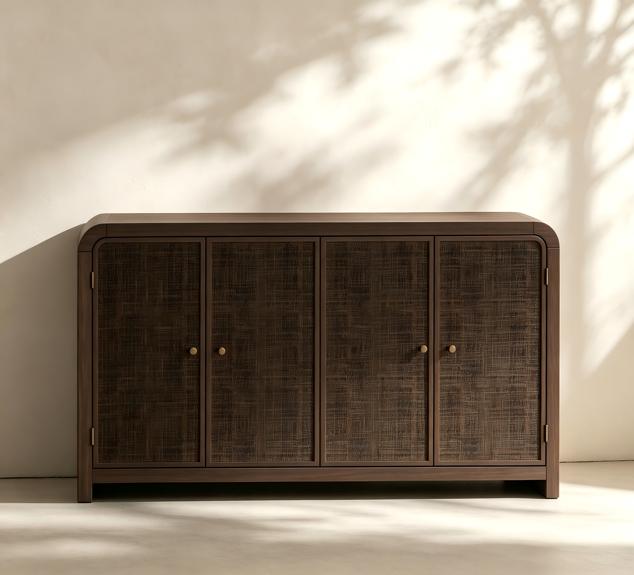 Cane-Front Four-Door Sideboard thumbnail view 2
