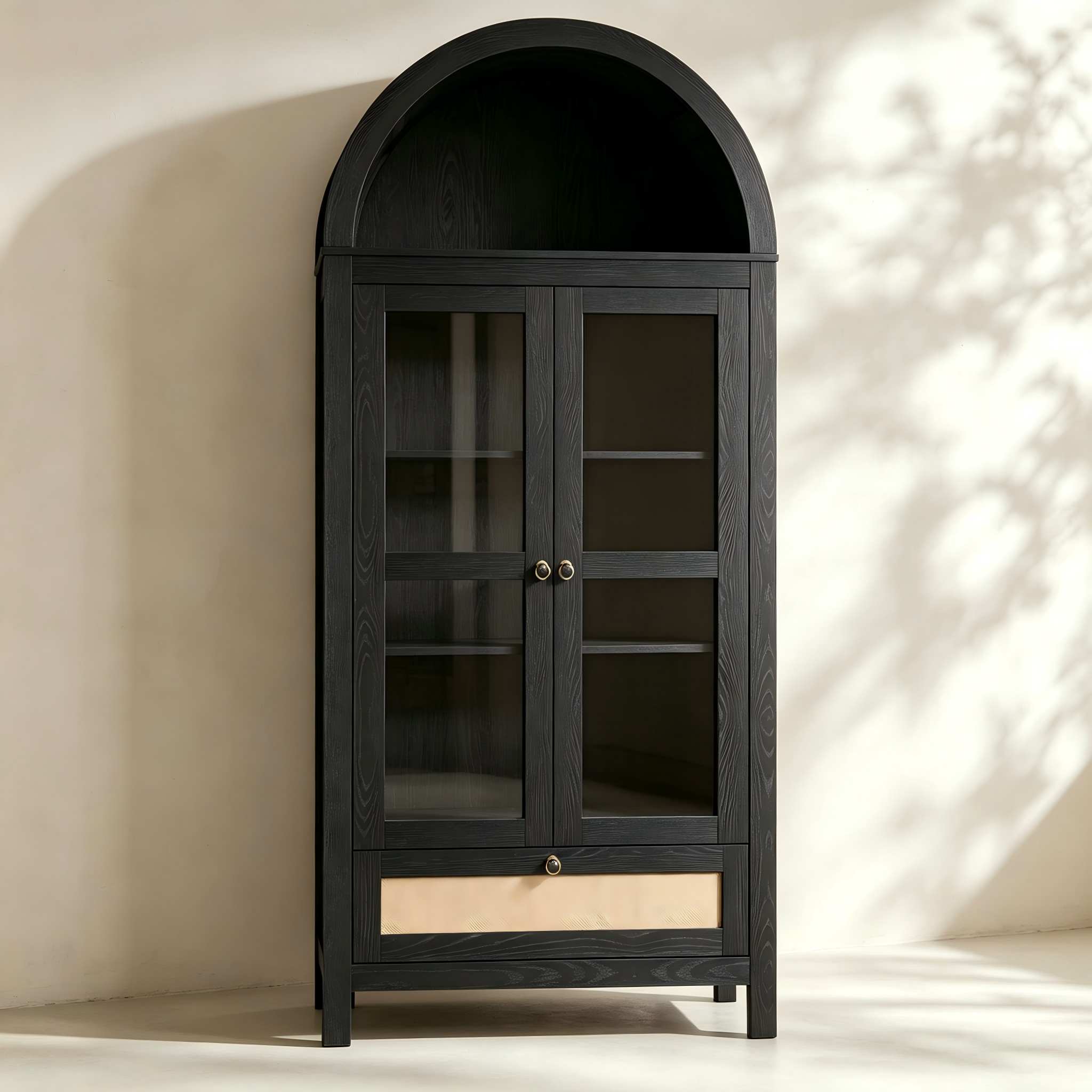 Tall Arched Glass Display Cabinet thumbnail view 2