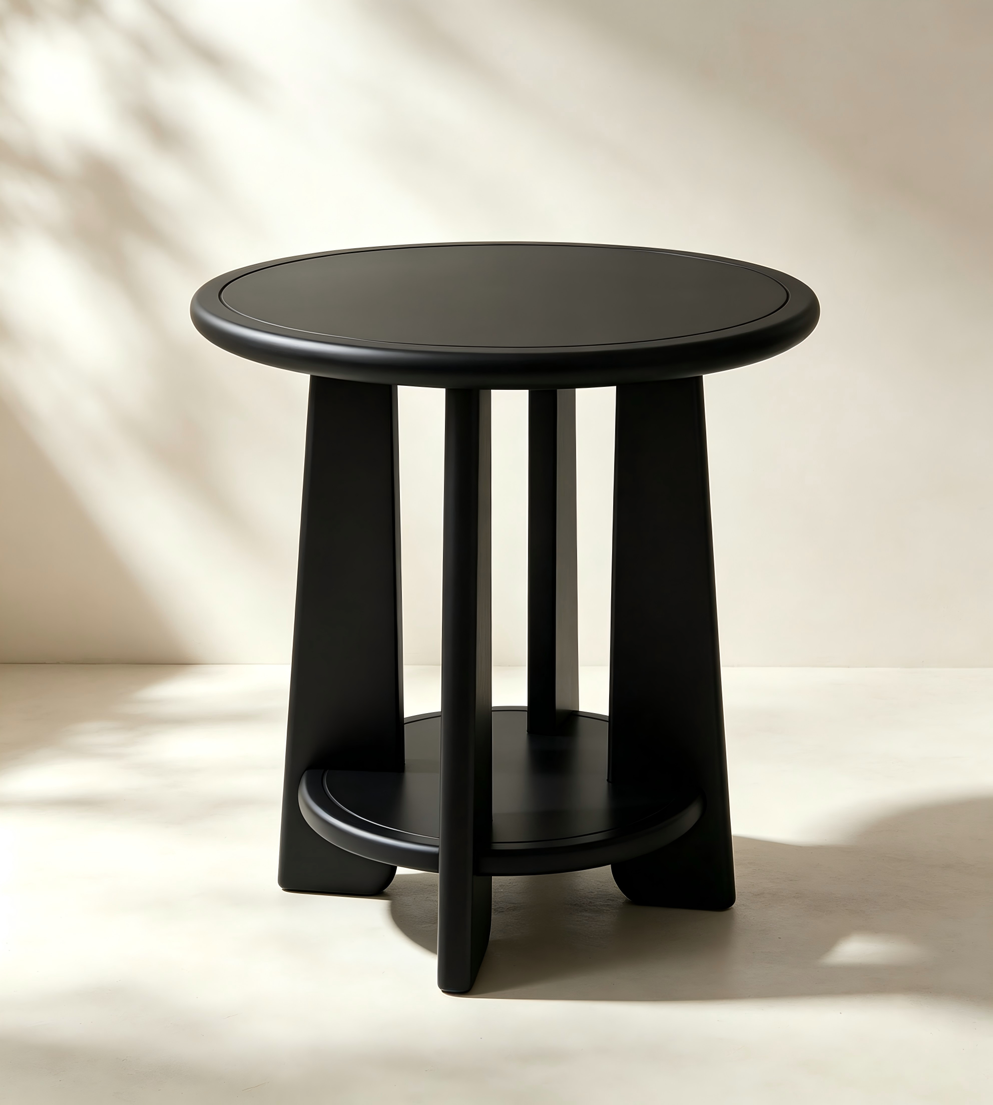 Round Open-Shelf Side Table thumbnail view 1