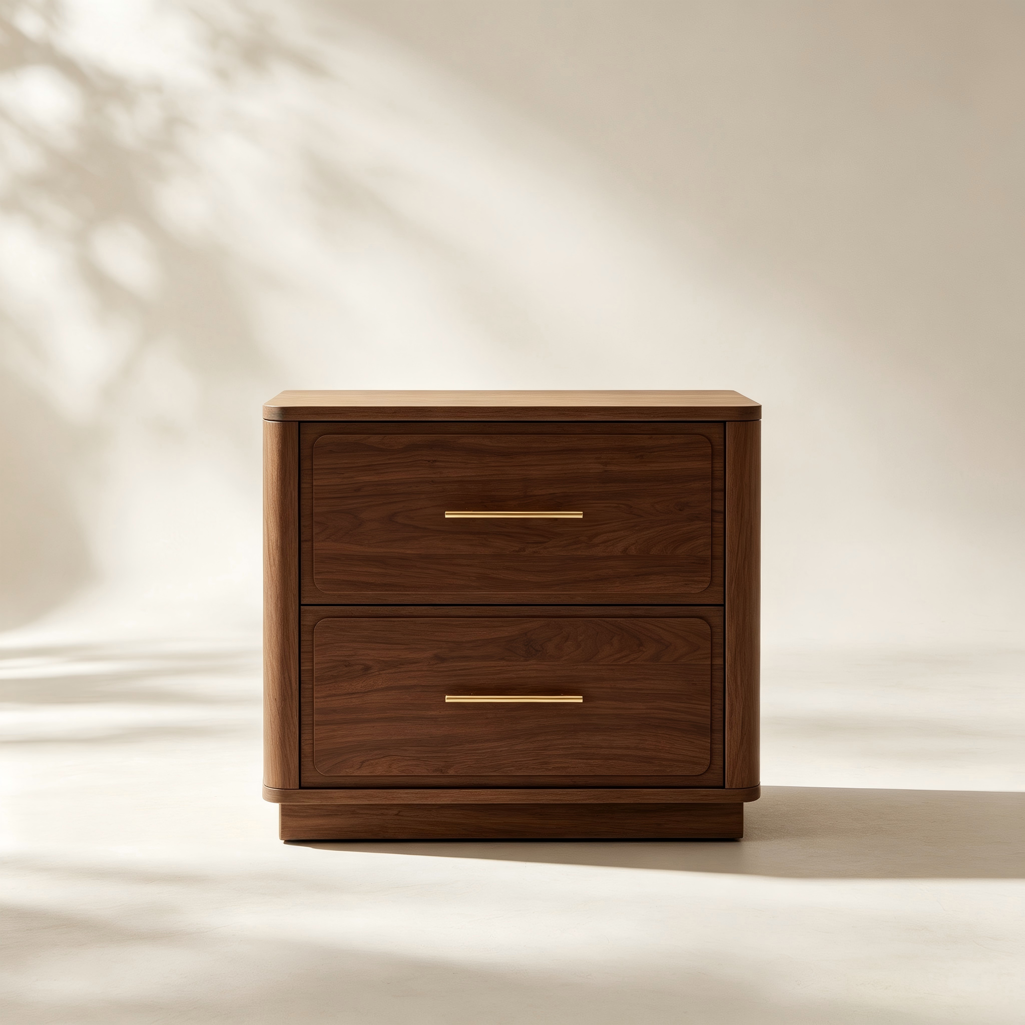 Two-Drawer Wood Side Table thumbnail view 2