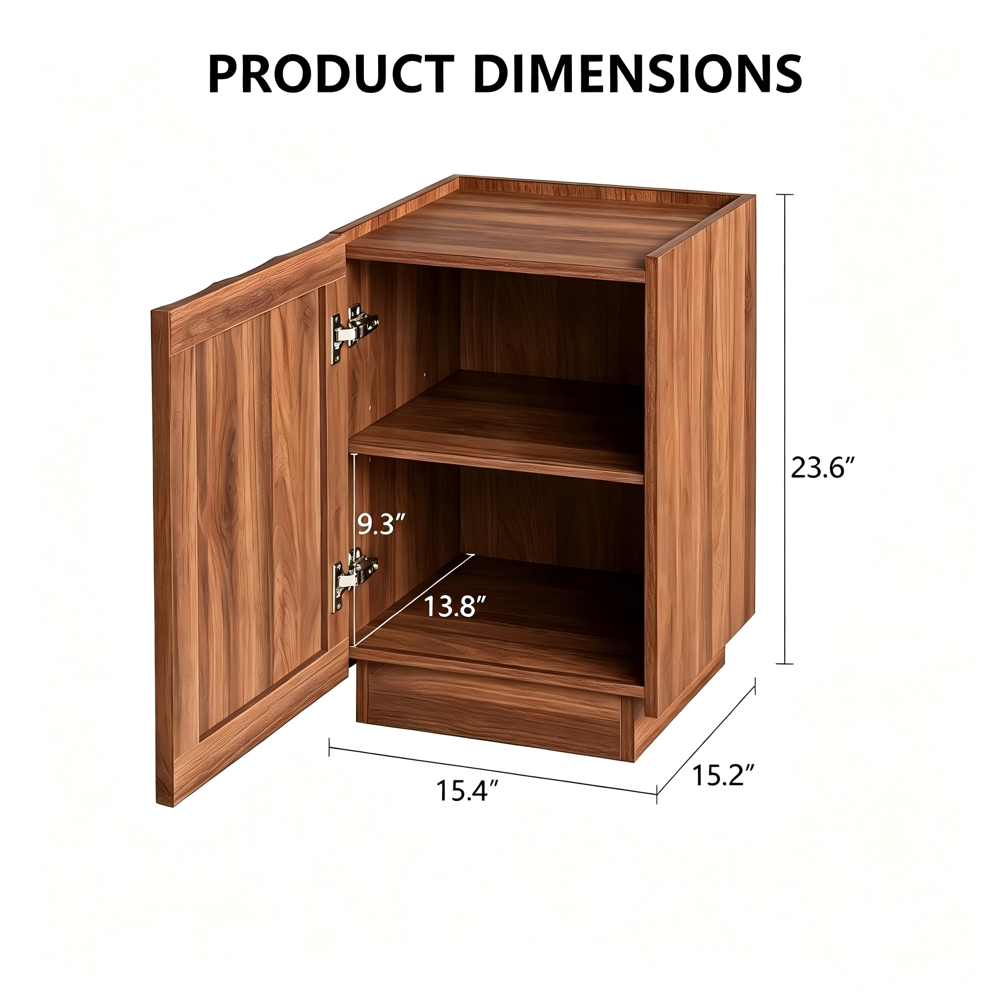 ST014 Minimalist Wood Side Table product dimensions