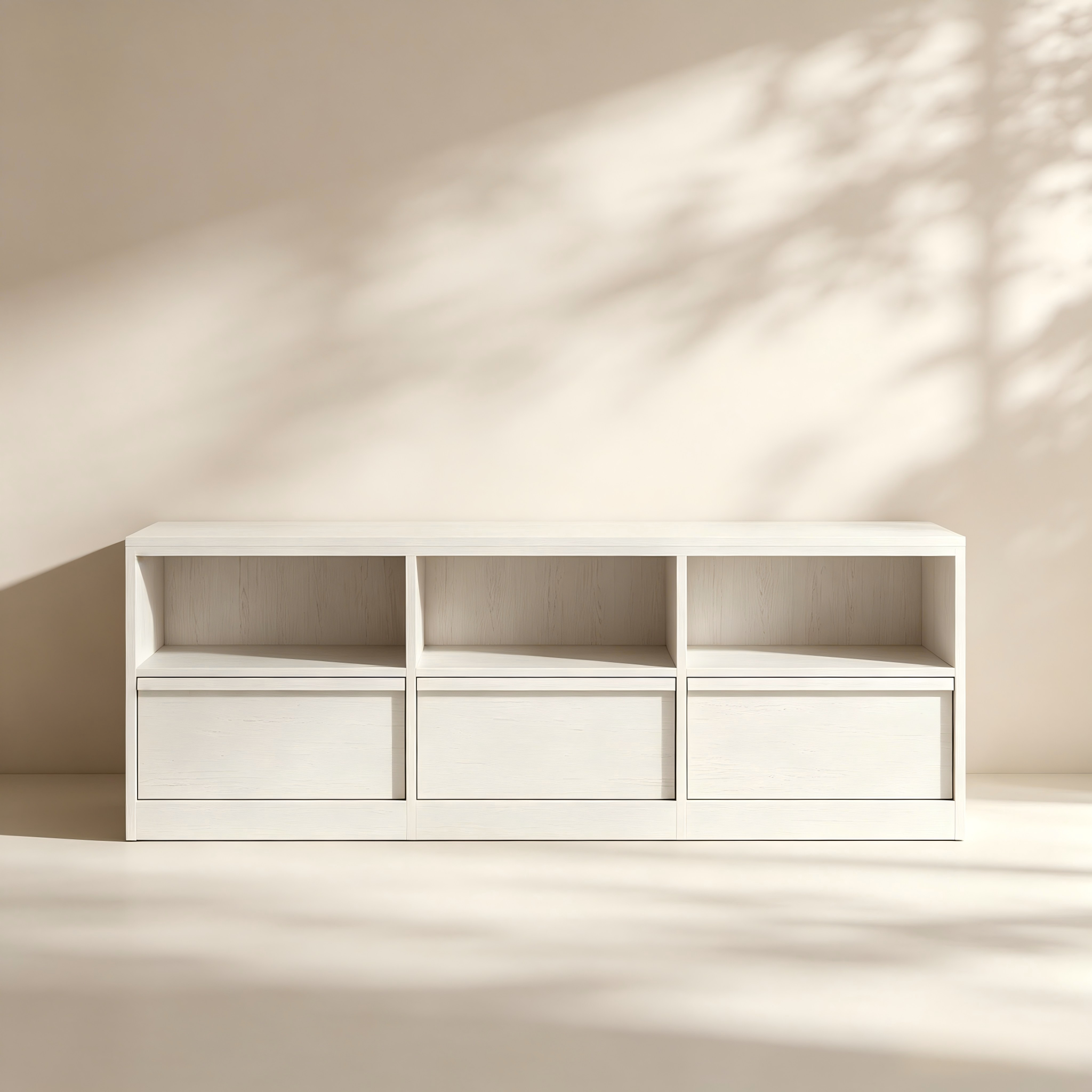 White TV Stand with Drawers