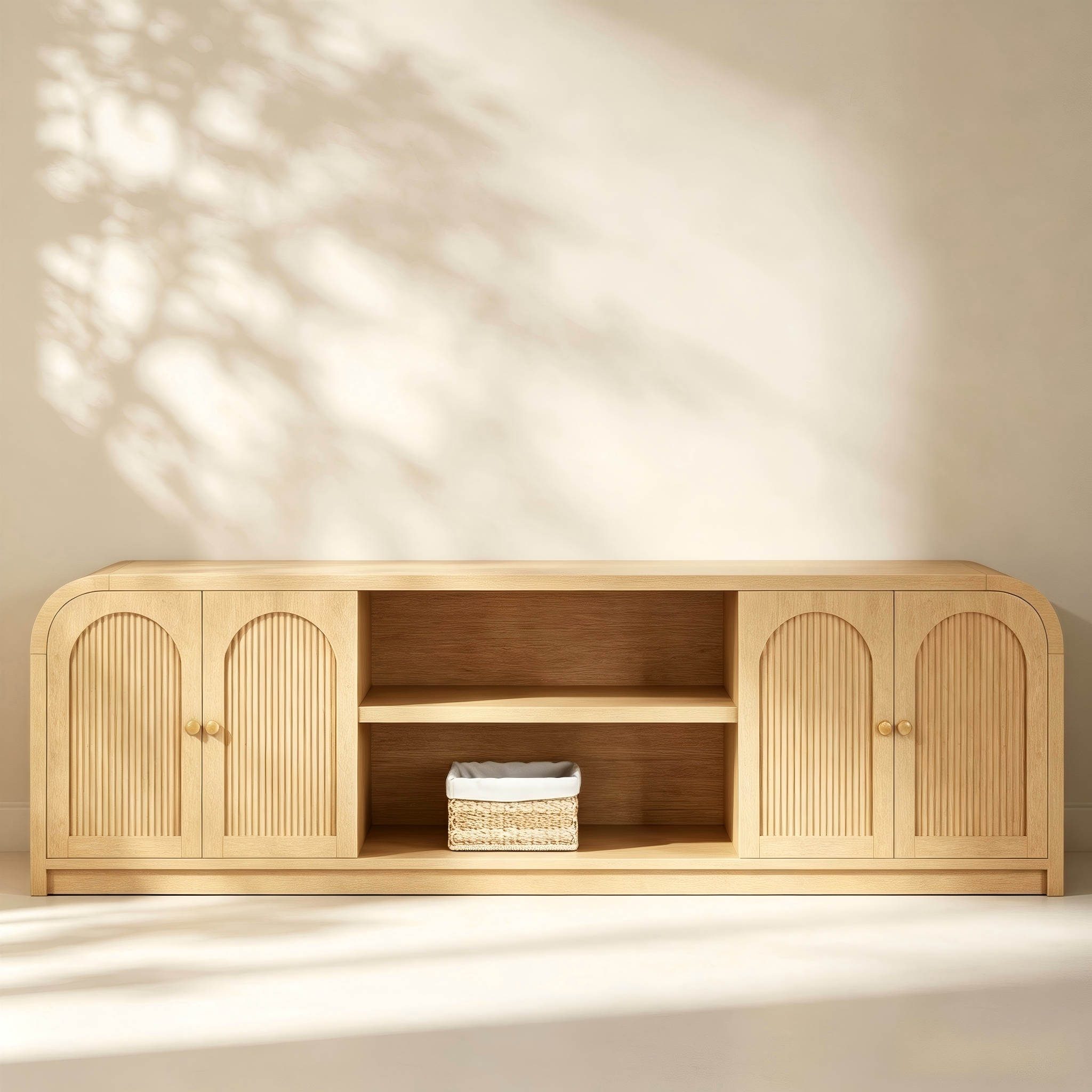 Arched Door TV Stand with Storage