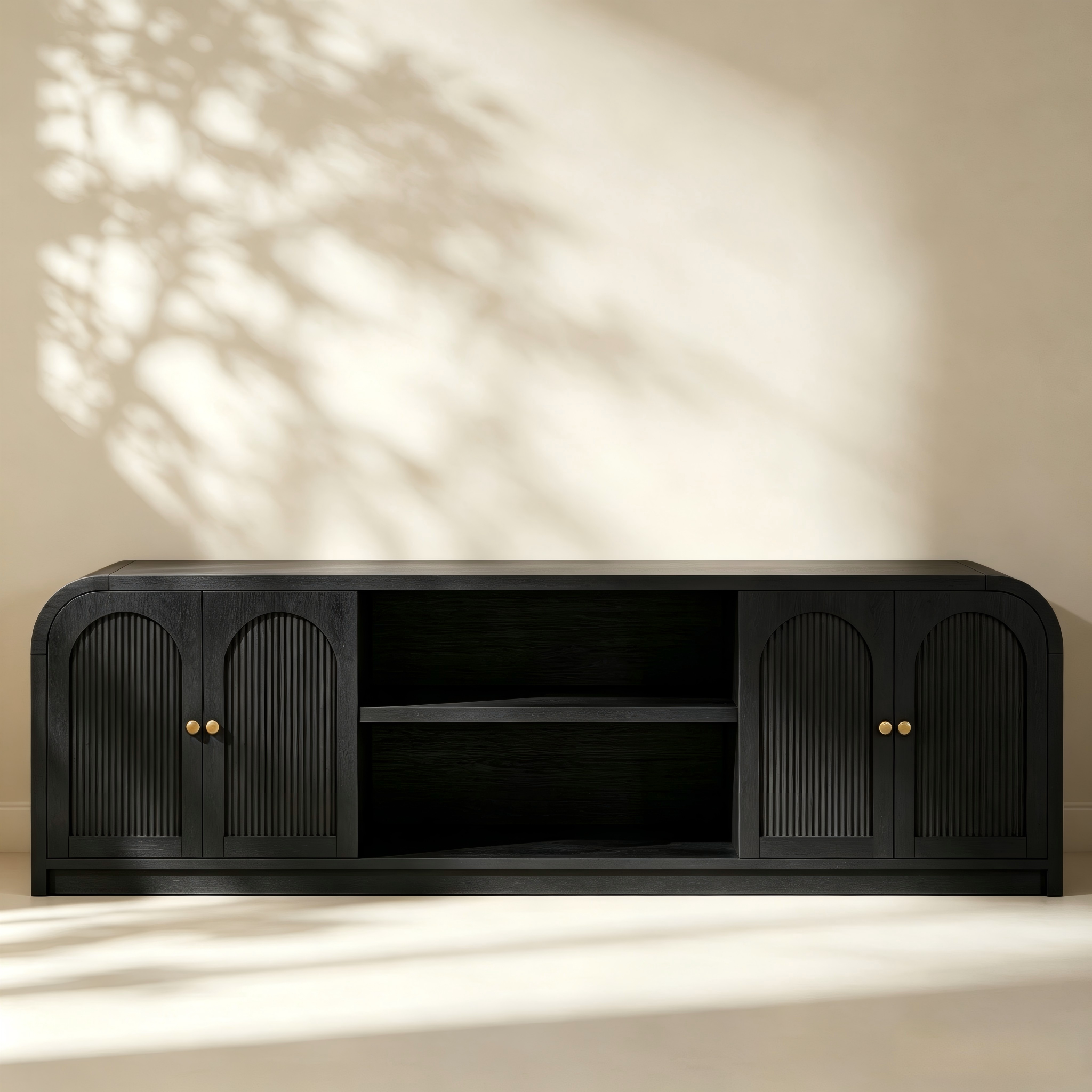 Arched Door TV Stand with Storage thumbnail view 2