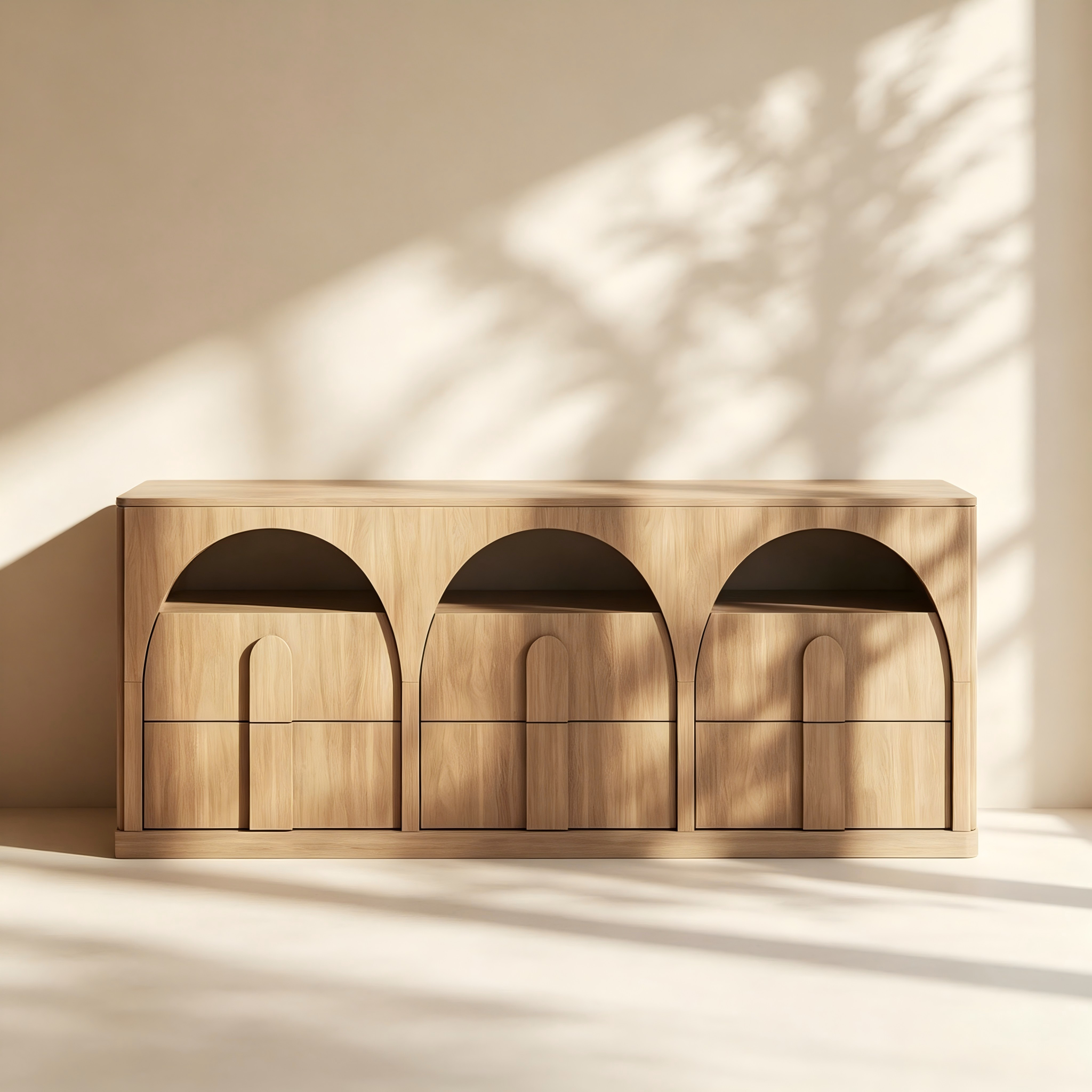 Arched Three-Door TV Cabinet