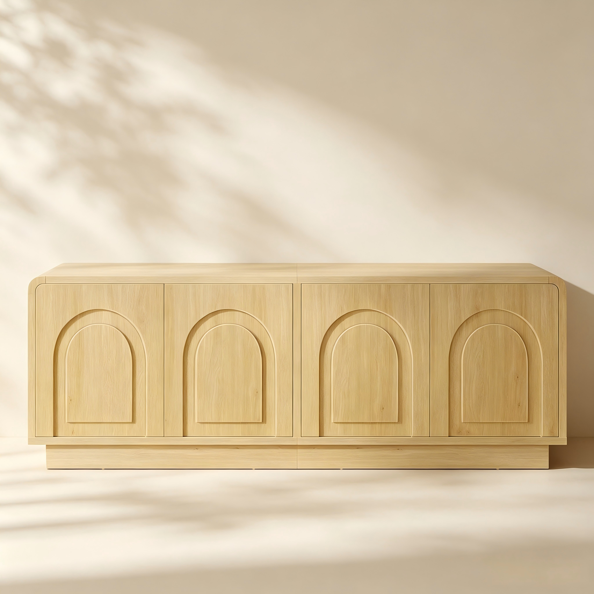 Scalloped Four-Door TV Cabinet