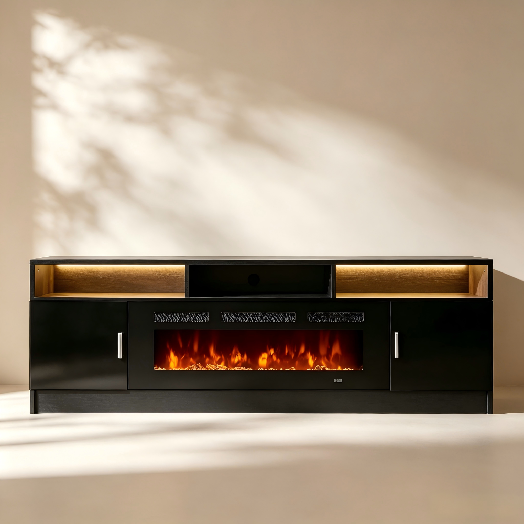 Low-Profile Electric Fireplace TV Stand thumbnail view 2