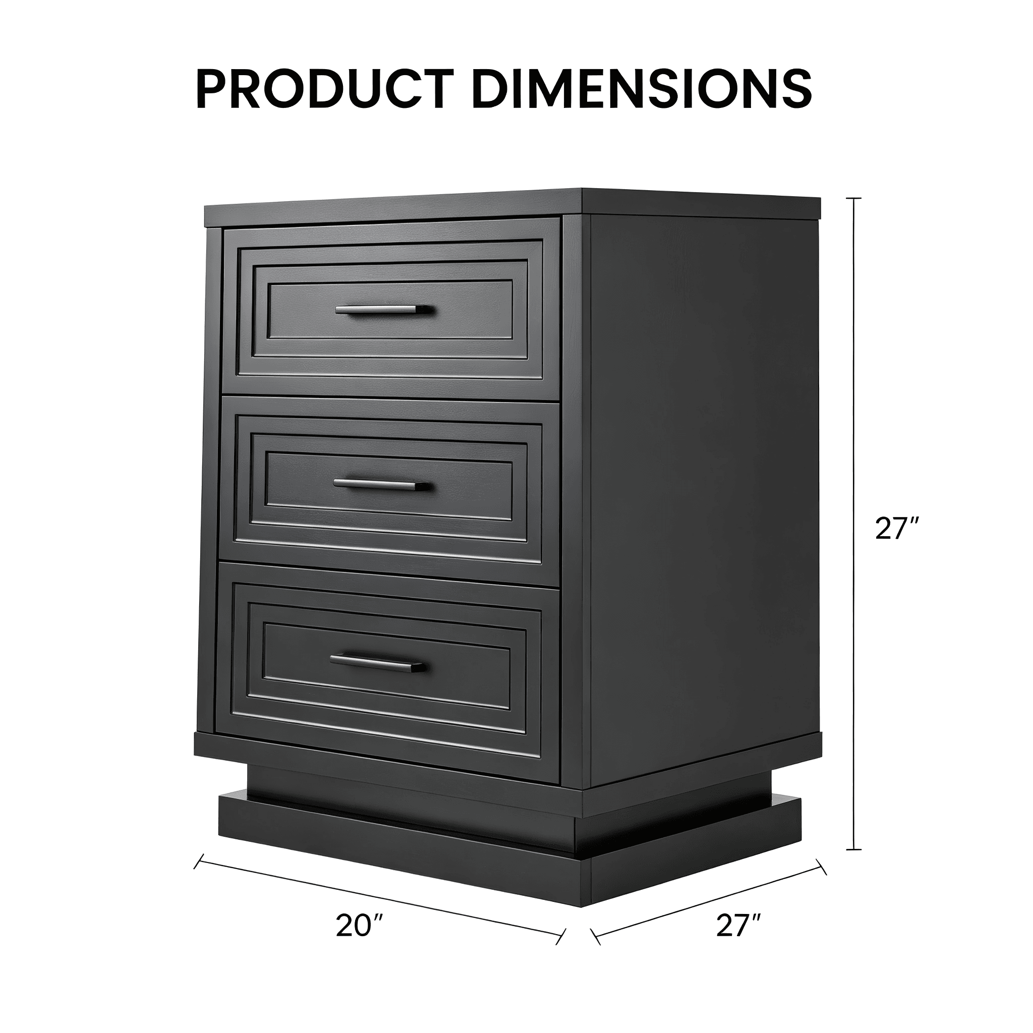 Modern Wooden Side Table with Drawer Dimensions